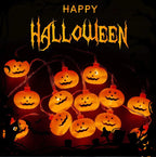 Halloween Led Lights String Twinkle Party Festoon Light Decoration Skull Pumpkin Bat Outdoor Lights Garland Street Portable