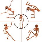 Halloween Person Size Skeleton Hanging Props Poseable Movable Fake Human Skull Bones Haunted House Party Decoration