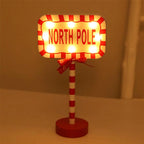 Christmas Stop Here Decor Santa Stop Here Tree Topper Desk Lamp LED Santa Stop Here Tree Topper Window Decorative Lights