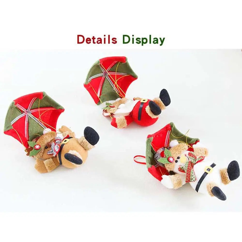 Navidad Snowman Xmas Hanging Ornament Santa Claus Parachute Pendant Christmas Decoration