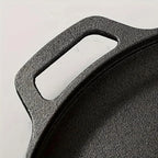 Multifunctional Cast Iron Skillet Non-Stick Design for Pizza Grilling Pancakes Compatible with All Stove Types