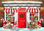 Christmas Photography Backdrop Vinyl Santa's Toy Shop Decoration Backdrop for Xmas Party Supplies Photo Background Studio Decor