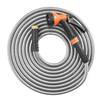 Metal Garden Hose 50 ft, Rust Proof Stainless Steel Water Hose, Heavy Duty Backyard Hose with 10 Function Nozzle, No-Kink & Flexible Water Pipe, Lightweight Metal Hose for Yard, Outdoor