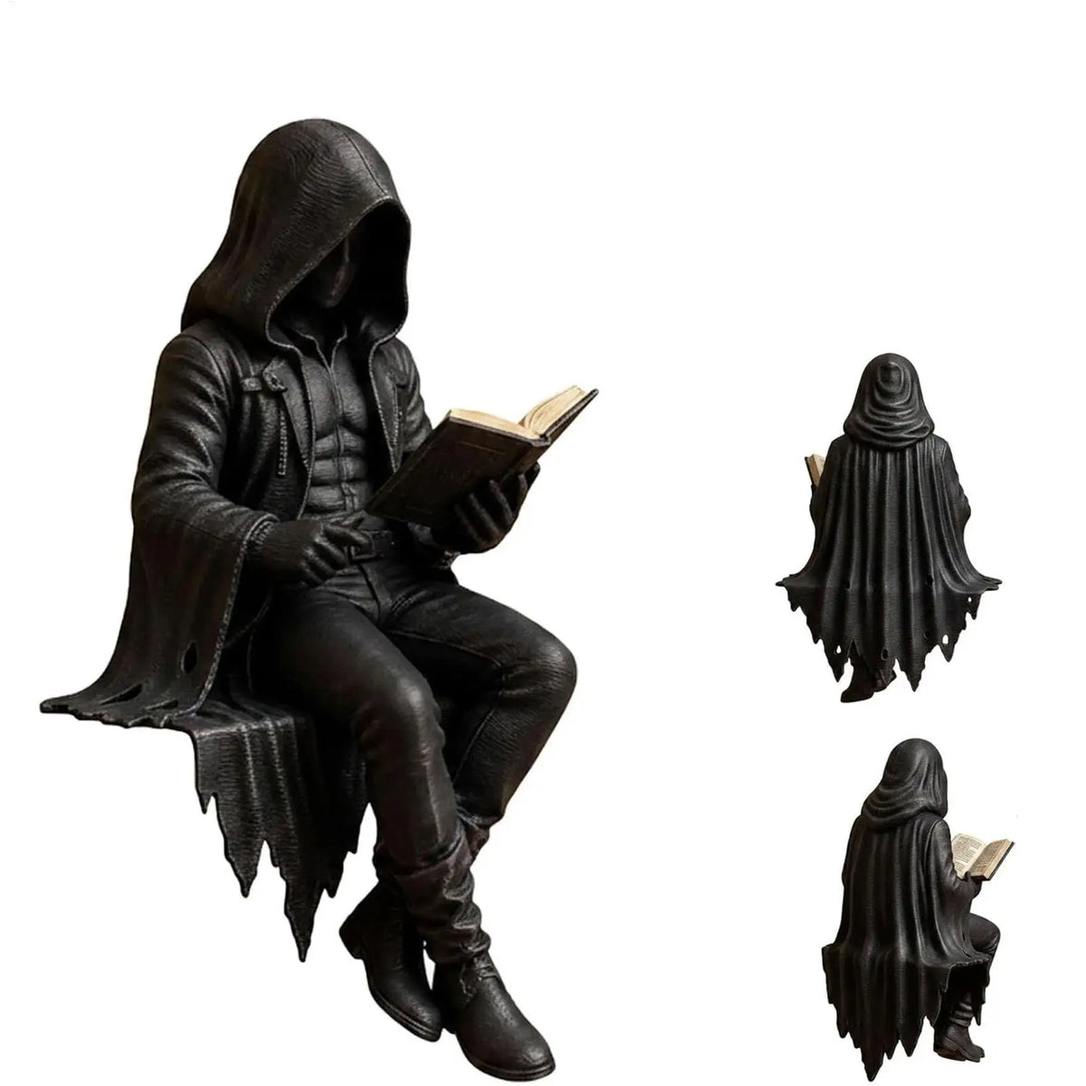 Halloween  Aesthetic Spooky Statue Figurine Bookshelf Decor Goth Fantasy Art Mystery Man Decor for Table Centerpiece Shelf