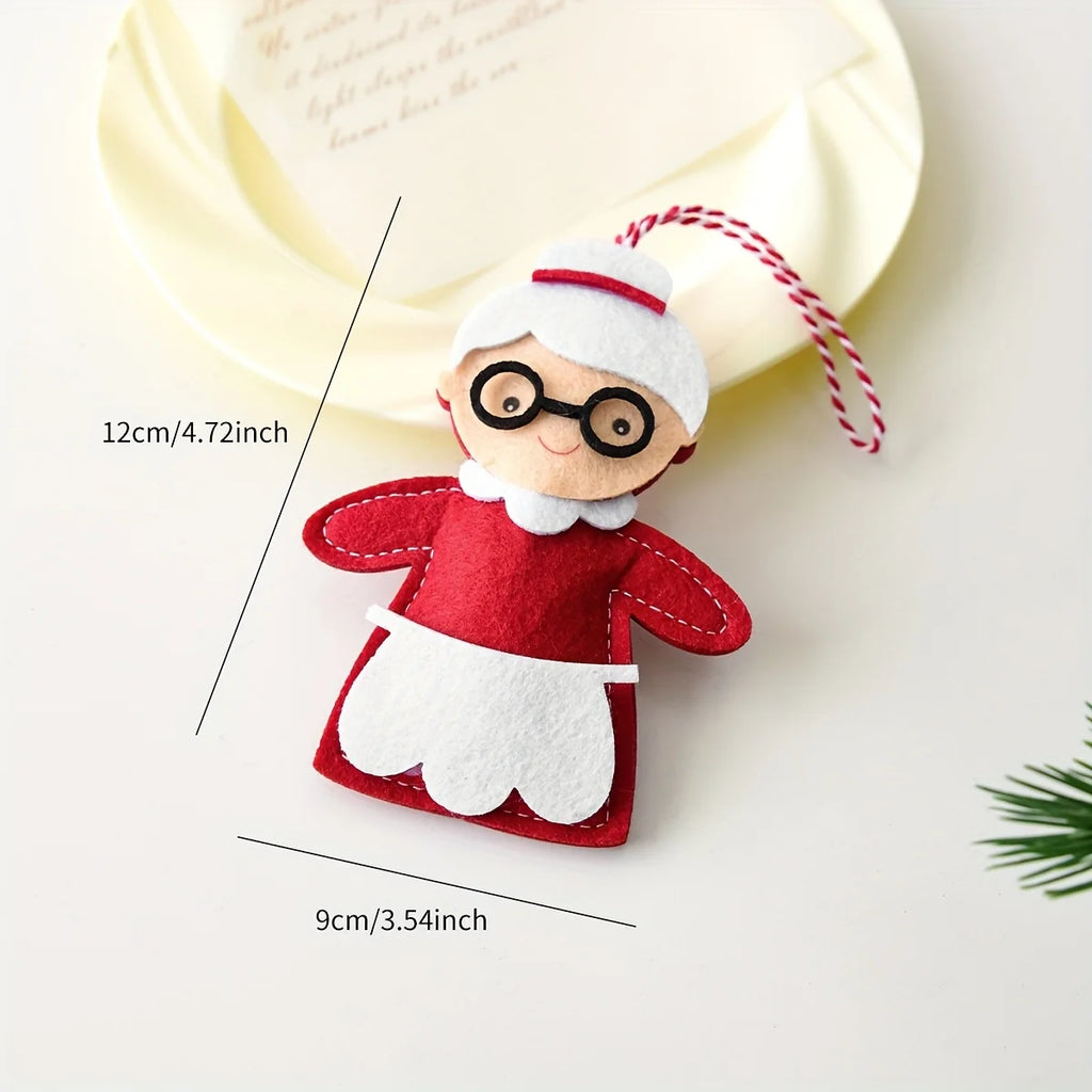 Christmas Ornament, Xmas Bow Santa Snowman Hanging Decoration, for Christmas Tree Decoration, Home Decoration, Festive Party.