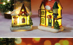 Christmas Led Light House Christmas Tree Ornaments LED Resin Small Village House Xmas Glow Decor Gift Happy New Year Decors DC05