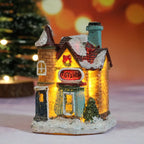 Christmas Led Light House Christmas Tree Ornaments LED Resin Small Village House Xmas Glow Decor Gift Happy New Year Decors DC05