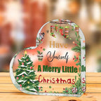 Christmas Atmosphere Heart Acrylic Ornament Desktop Decoration Transparent Stand