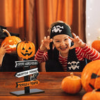 Halloween Wooden Ornament Ghost Pumpkin Skull Horror Desktop Decoration For Kids Halloween Party Supplies