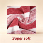 8-Piece Ultra Absorbent Towel Set, Lint-Free & Super Soft Two-Tone Striped Bath Towel Collection, Premium Microfiber Bathroom Towel Set Includes 2 Bath Towels, 2 Face Towels & 4 Hand Towels, Suitable for Bathroom, Spa & Hotel