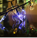 Halloween Led Lights String Twinkle Party Festoon Light Decoration Skull Pumpkin Bat Outdoor Lights Garland Street Portable