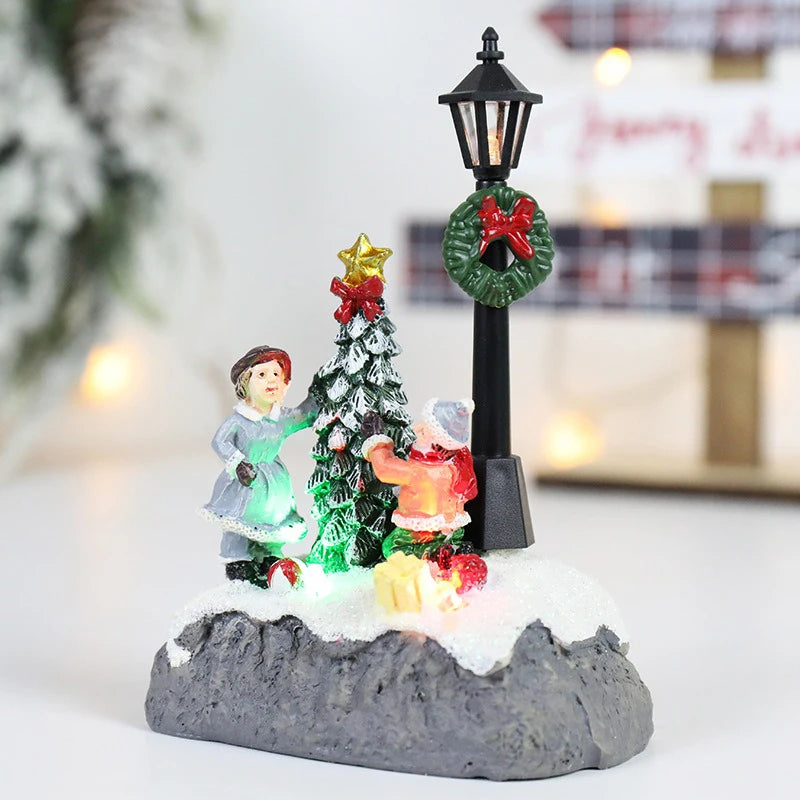 Christmas House Light Decorations For Home Ornaments Kids Xmas Gift New Year 2025 Navidad Decor Bedroom Night Light With Battery