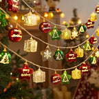 Christmas Light String Santa Cluas Candy Cane Snowman Lamp Xmas Tree Light Strings Hanging Ornaments Merry Christmas Decor 2025