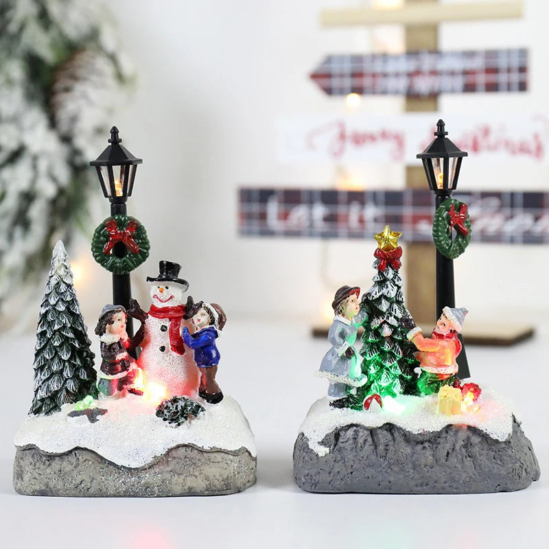 Christmas House Light Decorations For Home Ornaments Kids Xmas Gift New Year 2025 Navidad Decor Bedroom Night Light With Battery
