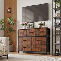 JHK Desser For Bedroom With 7 Fabric Drawers Organizer Storage Closet Chest Clothes For Living Room Display Cabinet Of Furniture