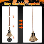 Halloween Animated Floating Witch Broom Sound Activated Dancing Magic Broom Detachable Electric Broom Prop Horror Party Decor