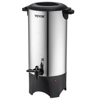 SucceBuy Commercial Coffee Urn 50 Cups Stainless Steel Large Coffee Dispenser 1000W Electric Coffee Maker Urn For Quick Brewing
