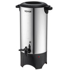 SucceBuy Commercial Coffee Urn 50 Cups Stainless Steel Large Coffee Dispenser 1000W Electric Coffee Maker Urn For Quick Brewing
