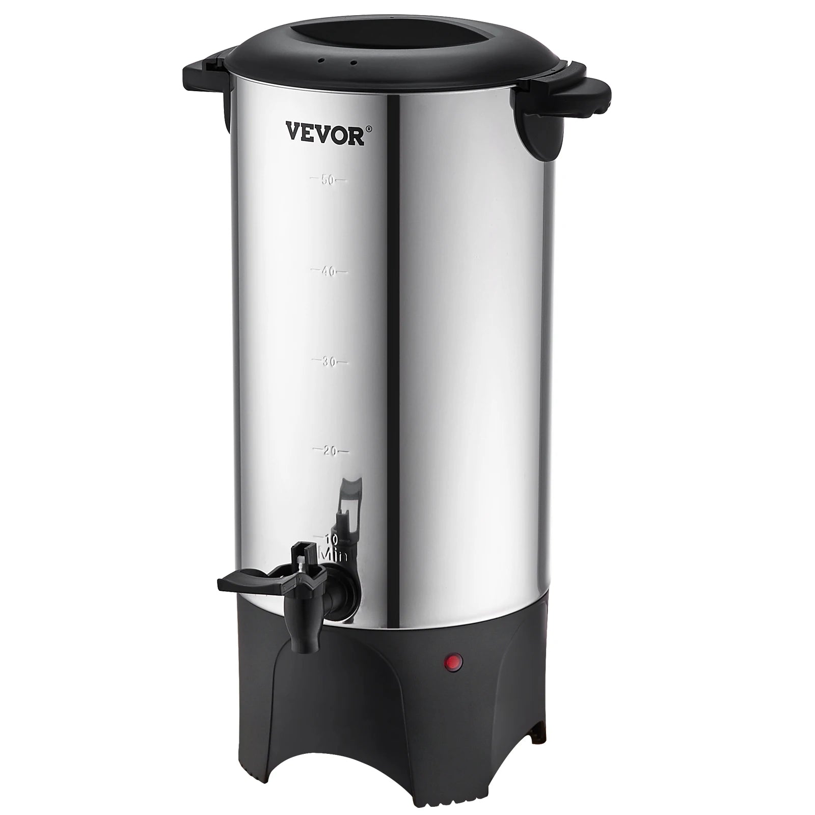 SucceBuy Commercial Coffee Urn 50 Cups Stainless Steel Large Coffee Dispenser 1000W Electric Coffee Maker Urn For Quick Brewing