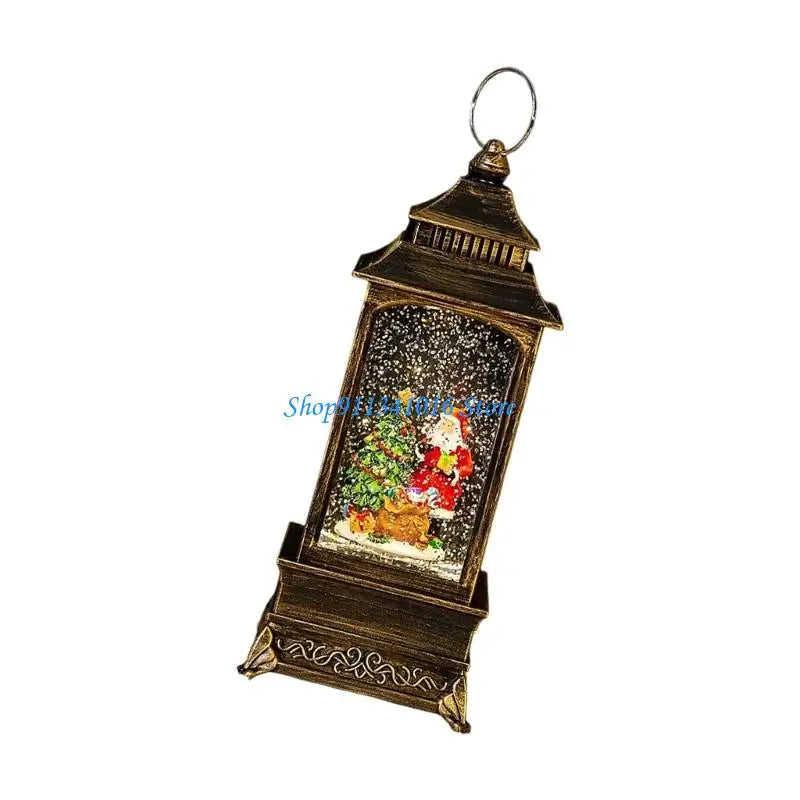 Christmas Decorative Snow Lanterns with LED Light Automatic Snowfall Effect Battery Operated Holiday Homes Decors