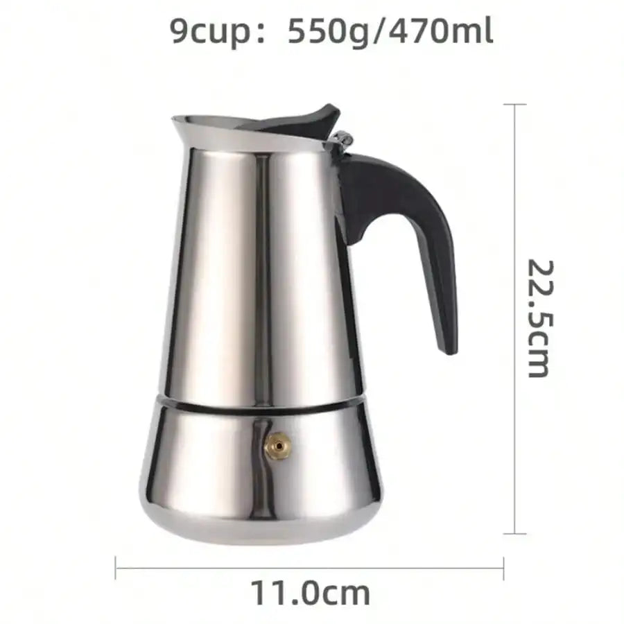 12Cup Coffee Maker Stainless Steel Espresso Maker 600ML Moka Pot Espresso Maker For Home Kitchen Camping Coffee Pot