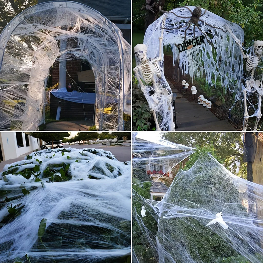 Halloween Ghost Festival Spider Web Simulated Spider Web for Decorating Secret Rooms in Haunted Houses KTV Shopping Malls Horror