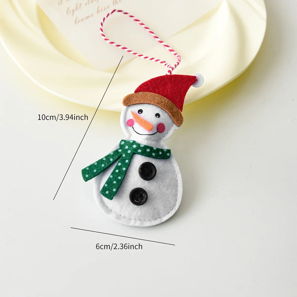 Christmas Ornament, Xmas Bow Santa Snowman Hanging Decoration, for Christmas Tree Decoration, Home Decoration, Festive Party.