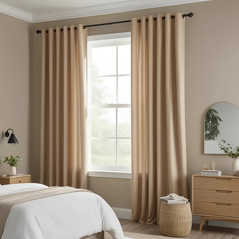 2pcs Luxury atmospheric blackout curtain bedroom living room French American curtain finished