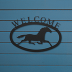 Small Running Horse Welcome Sign