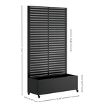 Metal Planter Box with Trellis, 73' x 35' x 16" Raised Garden Bed