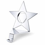 Insert your Picture Star Shape Silver Solid Metal Christmas Stocking Holder