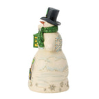 Snowman in John Deer Top-Hat Figurine