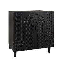 2 Door Storage Cabinet With Adjustable Shelf - Black