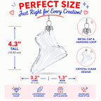 Running Shoe Clear Glass Christmas Ornament