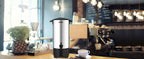 SucceBuy Commercial Coffee Urn 50 Cups Stainless Steel Large Coffee Dispenser 1000W Electric Coffee Maker Urn For Quick Brewing