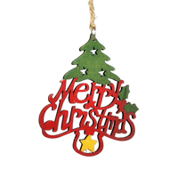 Laser Cut Wooden Ornament - Merry Christmas Tree