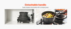 VEVOR 17 Pcs Nonstick Cookware Set Granite Pots and Pans Set Induction Cookwares Kitchen Cooking Set with Frying Sauce Saute Pan