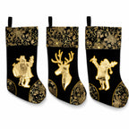 Set of 3 Felt Santa, Reindeer Christmas Stockings 16 Inches