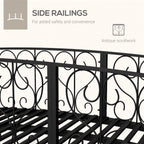 Outsunny 7' Metal Arch Garden Bridge with Safety Siderails