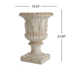 Garden Urn, Antique White, 27" H