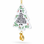 Our First Christmas Together Tree with Wedding Rings Resin Christmas Ornament