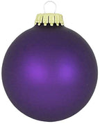 Christmas By Krebbs 2 5/8 Glass Balls - Gold Caps - Violet Velvet 8 Pack