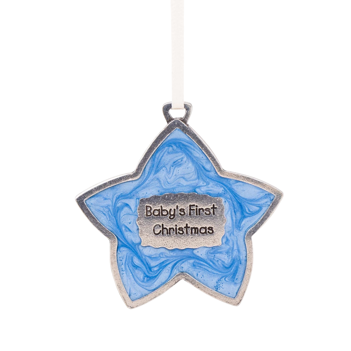 Baby’s First Christmas Ornament – Blue Star Keepsake