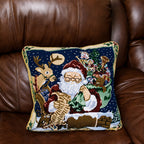 Set of 2 Santa Reading Gifts List Christmas Throw Cushion Pillow Covers