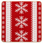 Set of 2 White Snowflakes on Red Christmas Throw Cushion Pillow Covers