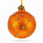 1897 Coronation Royal Gold Glass Christmas Ornament 3.25 Inches