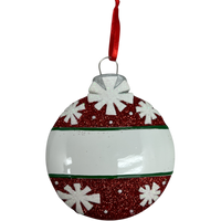 Festive Snowflake Christmas Ball Ornament