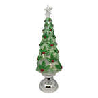 Lighted Spinning Waterglobe Christmas Tree - 16 Inch