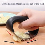 Premium Stainless Steel Garlic Rocker Press - Compact, Durable, and Rust-Resistant Kitchen Gadget