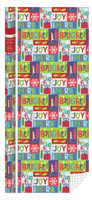 Whimsical Roll Wrap - 40" x 288" - Christmas Words